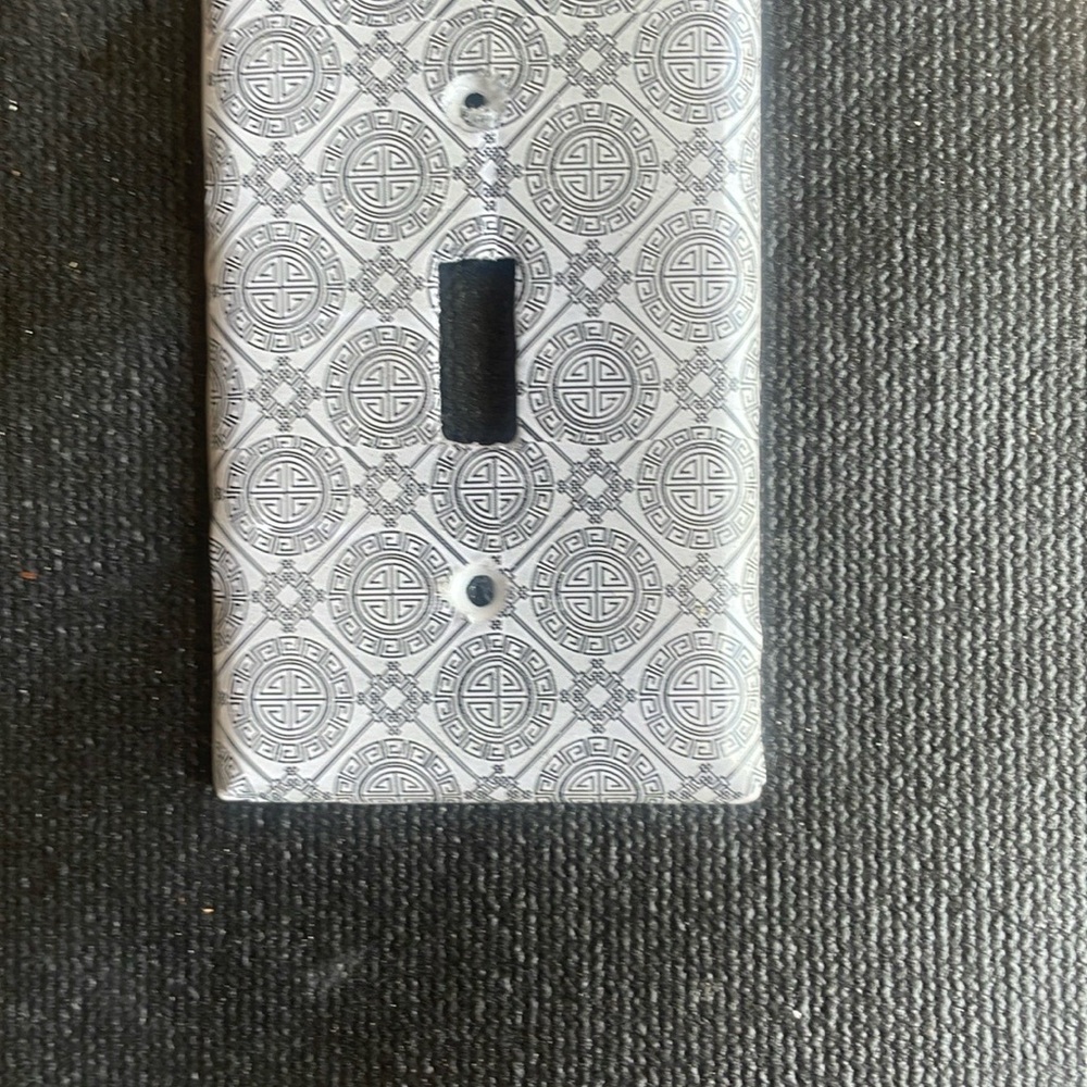 Decorative Light Switch Cover - Gray Pattern